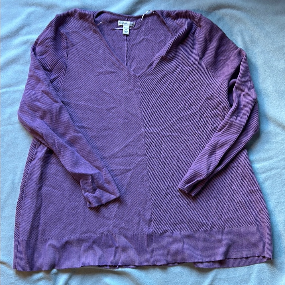 Purple V-Neck Sweater